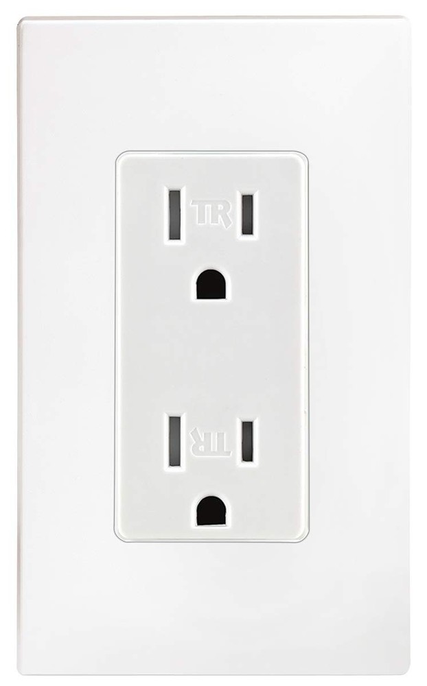 Tamper-Resistant Electrical Outlets, 10 Pack, White