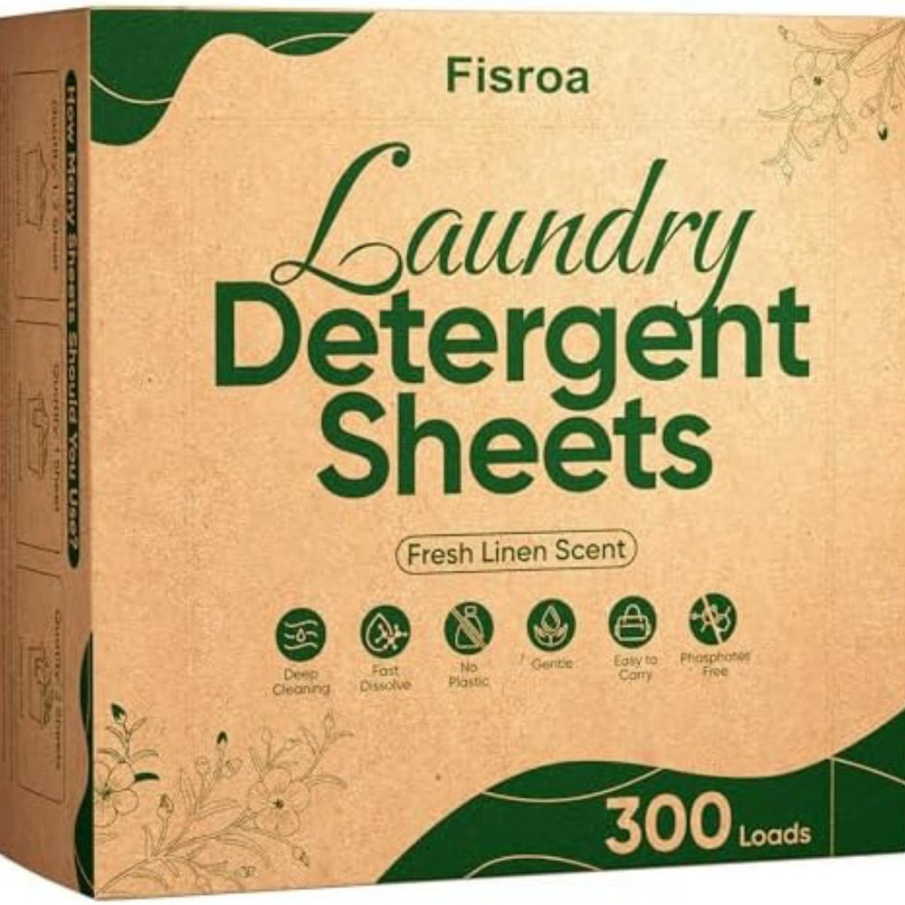 Travel Laundry Detergent Sheets 300 Loads Eco-Friendly Washing Detergent Sheets