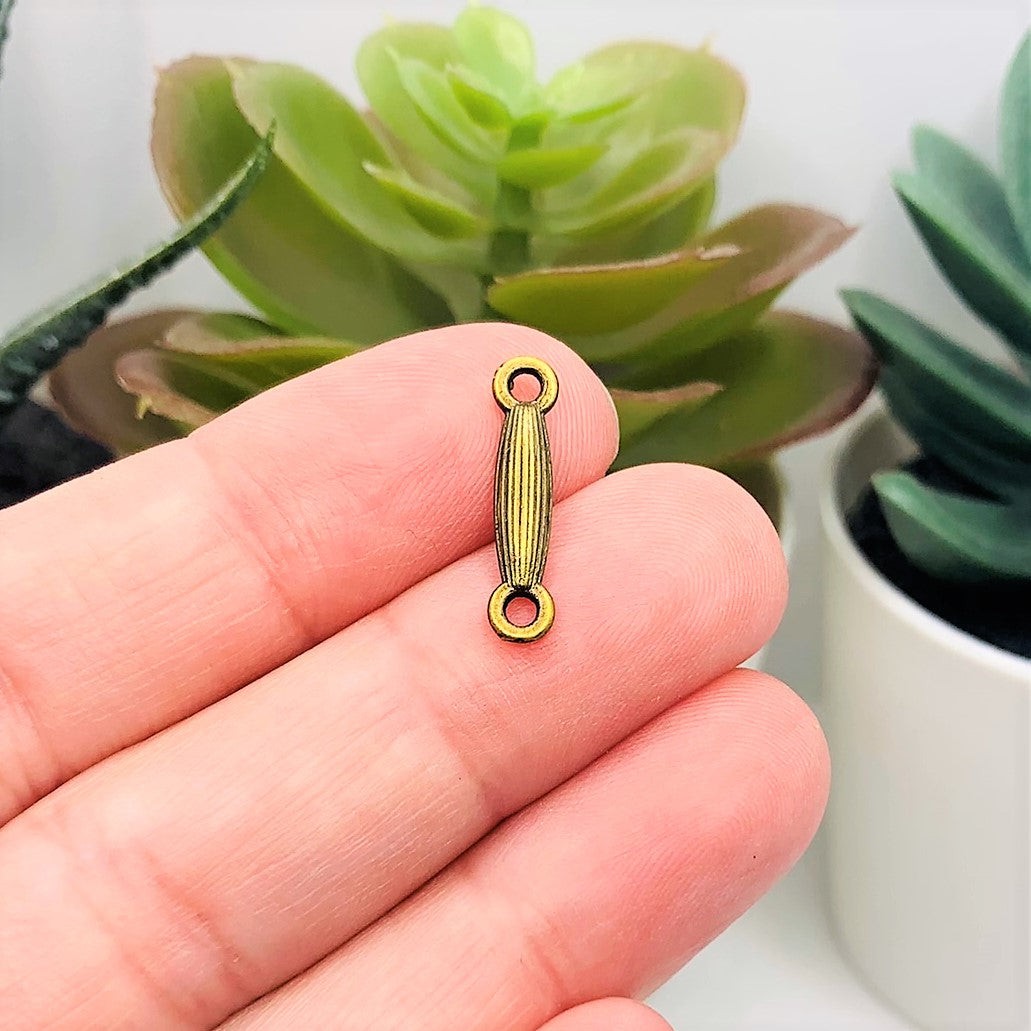 Bronze Decorative Bar Connectors, 18x3.5mm - US Seller