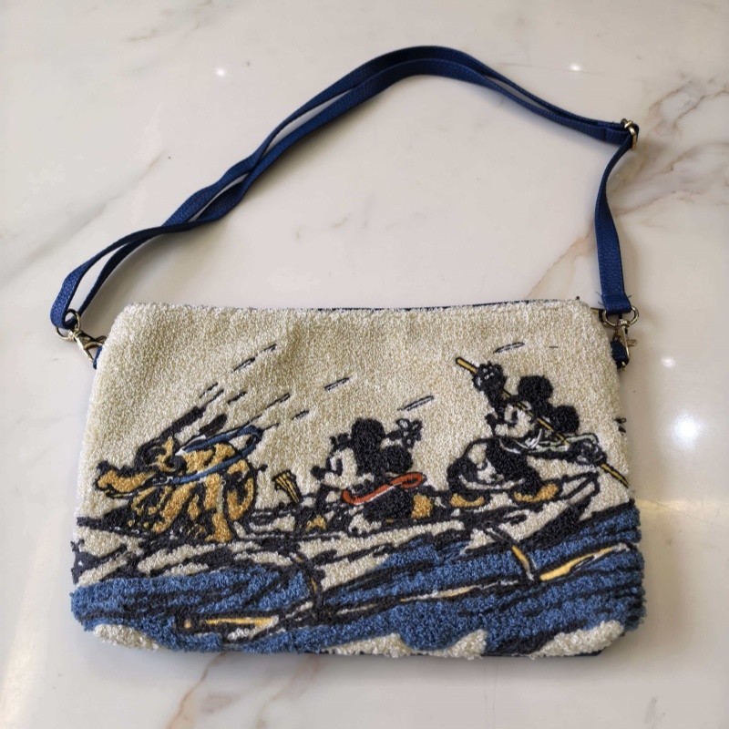 Disney Mickey Mouse Minnie Mouse Pluto Plush Crossbody Bag Handbag