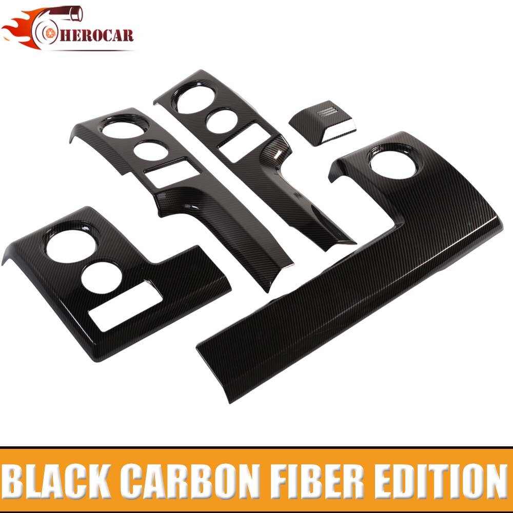 5x Center Console Dashboard Panel Cover Trim for Ford F150 2009-14 Carbon Fiber