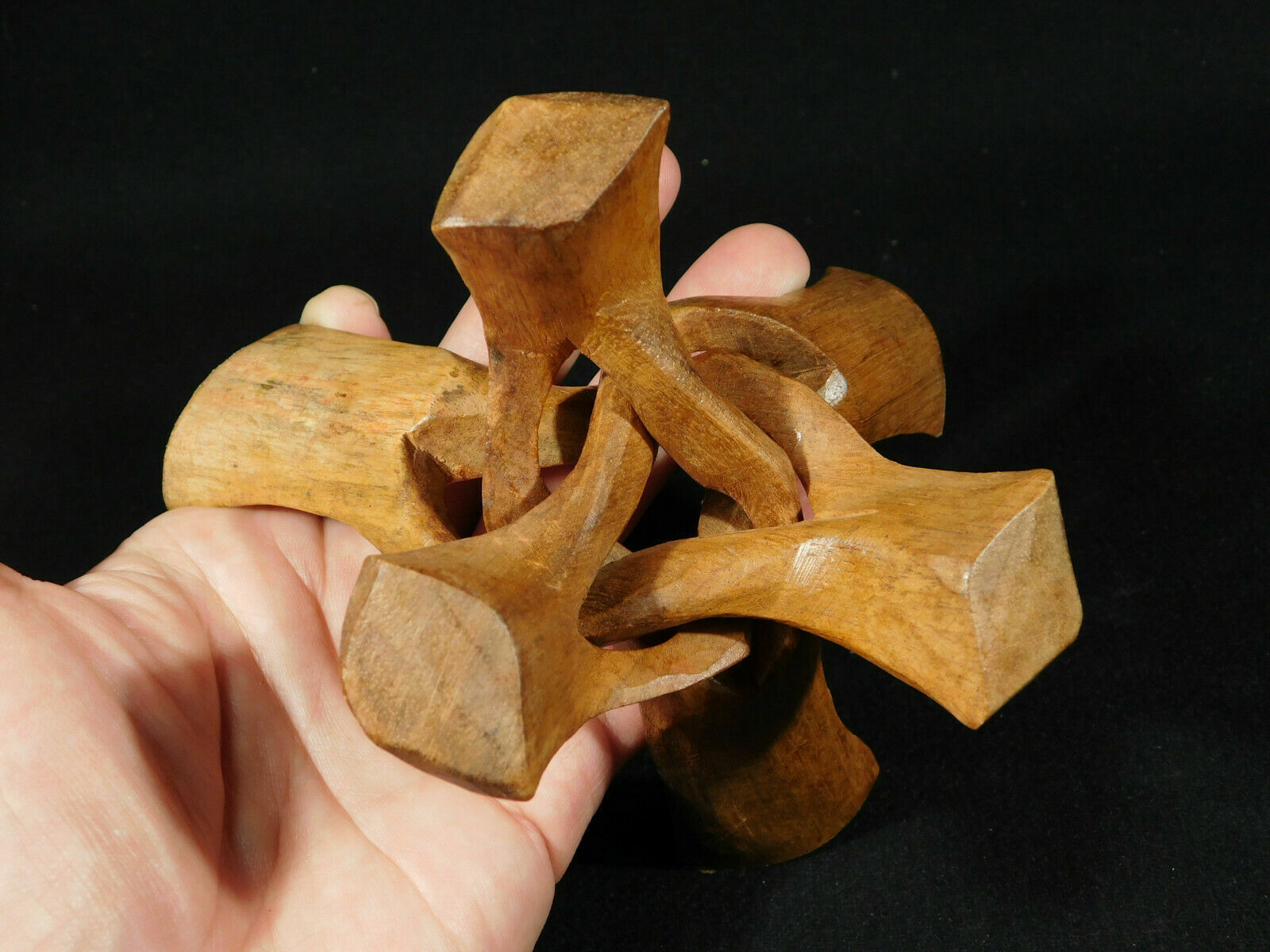 Sphere Stand Solid Wood Folding Handmade Medium Sized