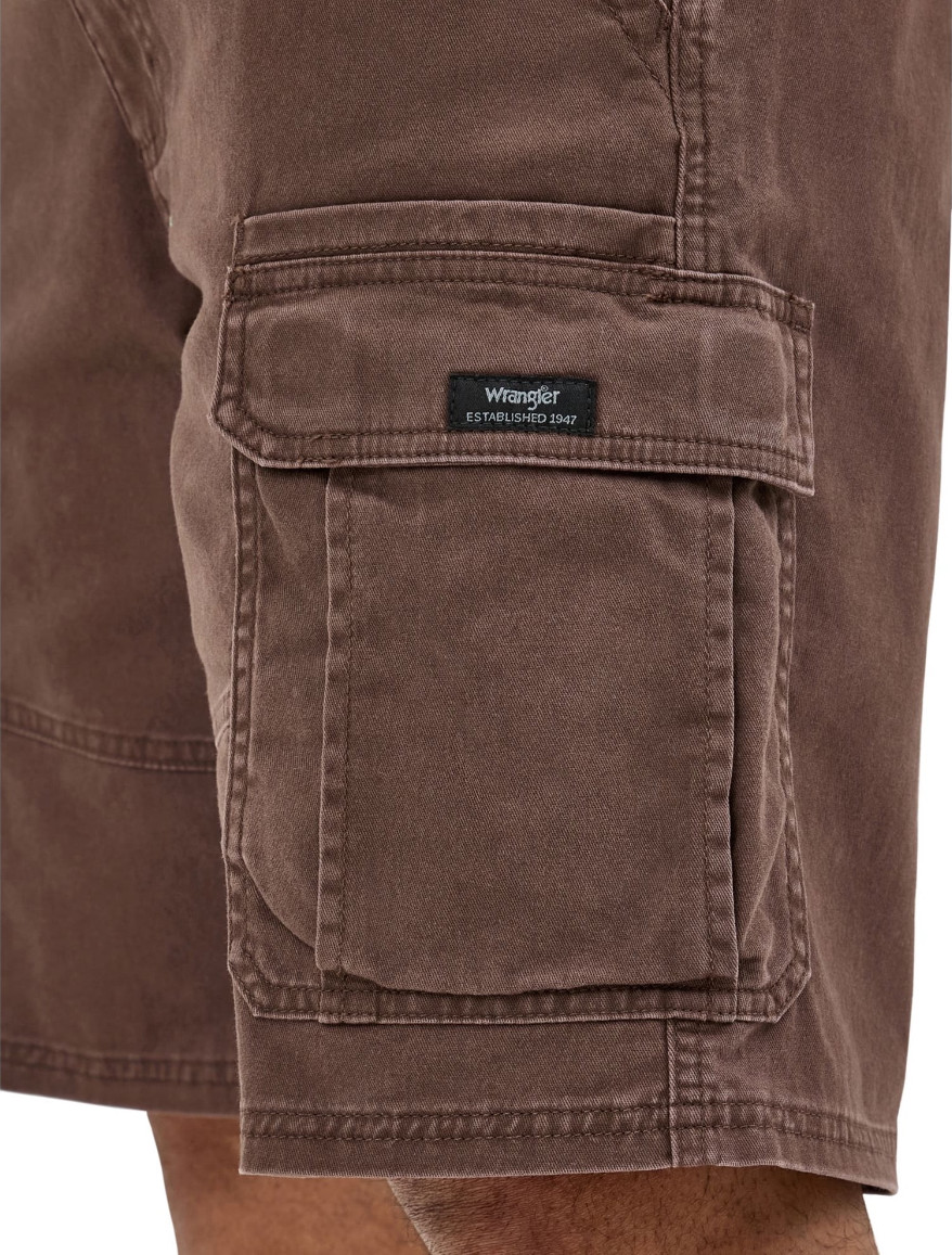 Men's Wrangler Relaxed Fit Cargo Shorts w/ Stretch Brown 32 34 36 38 40 42 44