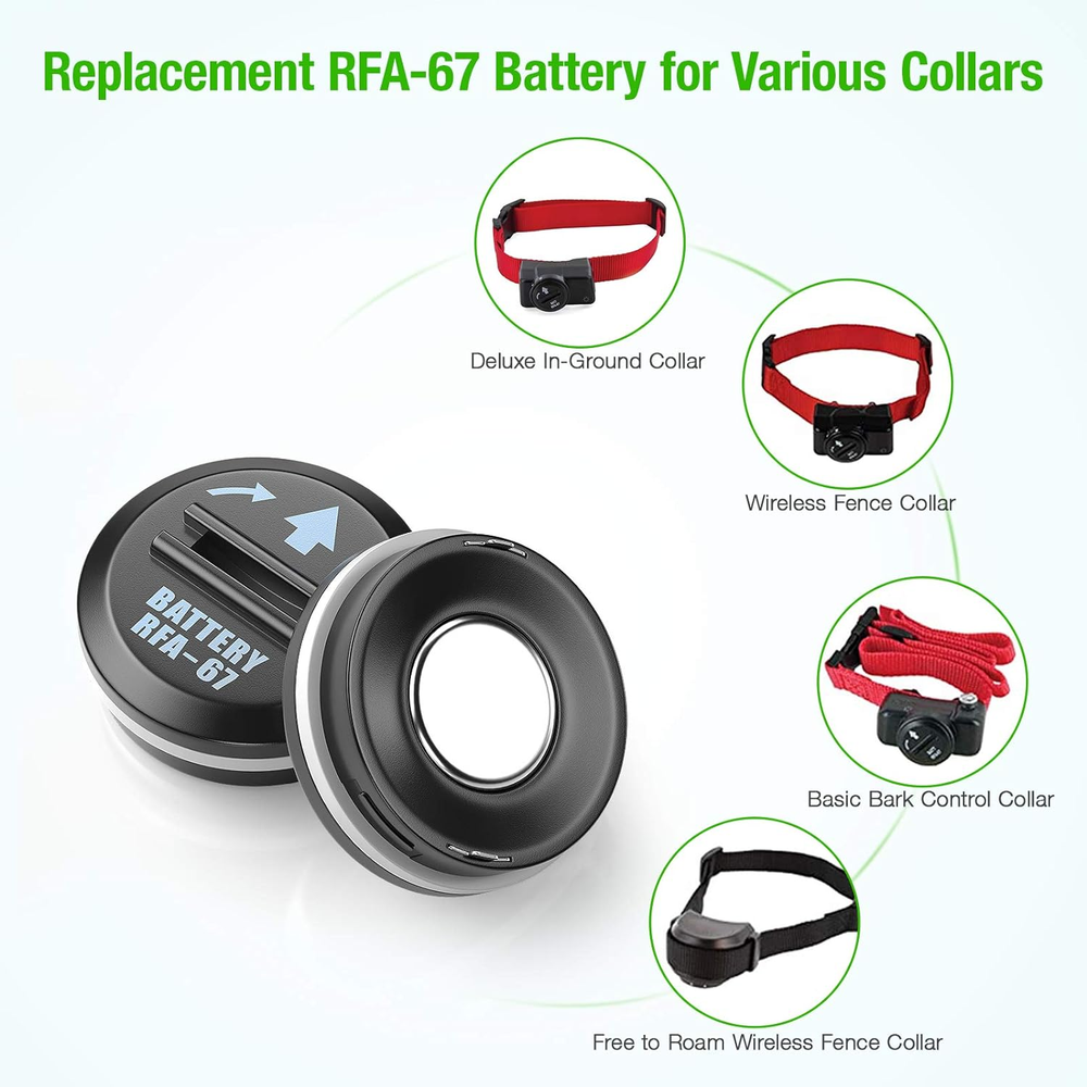 RFA-67 6 Volt Pet Collar Replacement Batteries 10 Pack, Compatible with RFA-67D-
