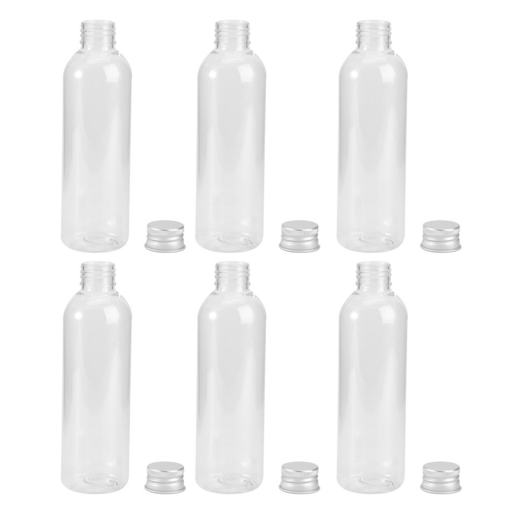 6 Pcs Clear Dispensing Bottles Mini Plastic Empty Jars with Lids