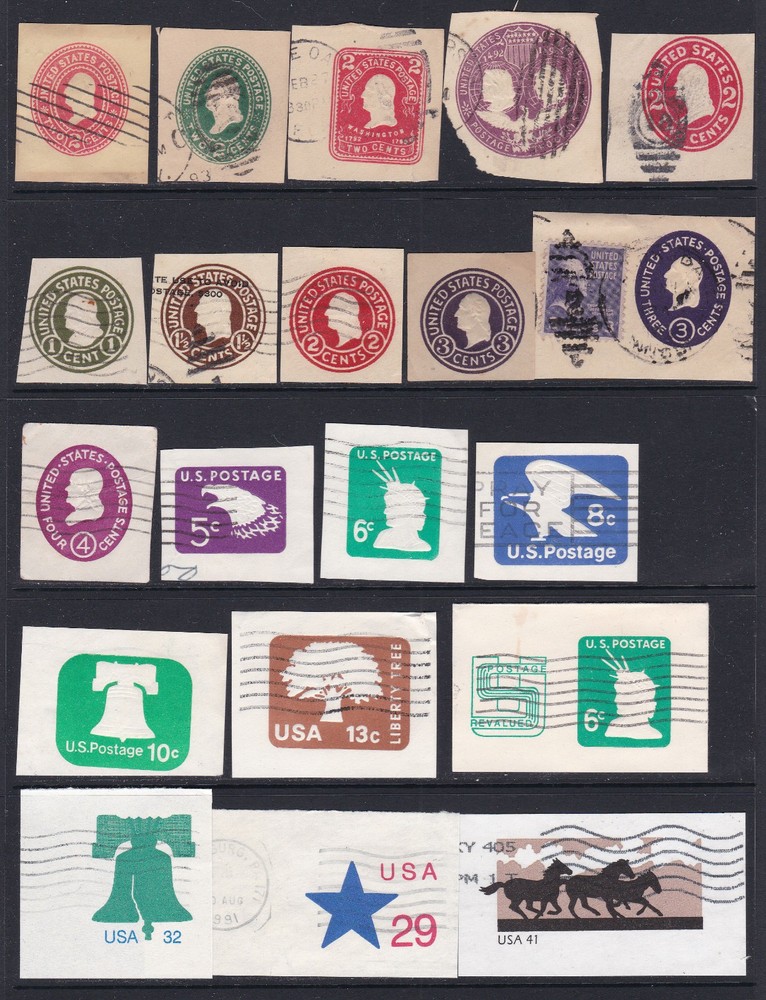 20 Different USA Cut Squares #2 - Used - Nice
