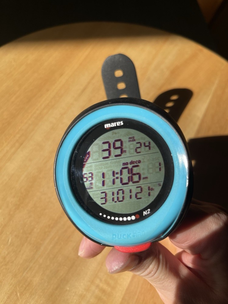 Mares Puck Pro Dive Computer Blue Wrist-Mounted Nitrox Compatible Scuba Diving