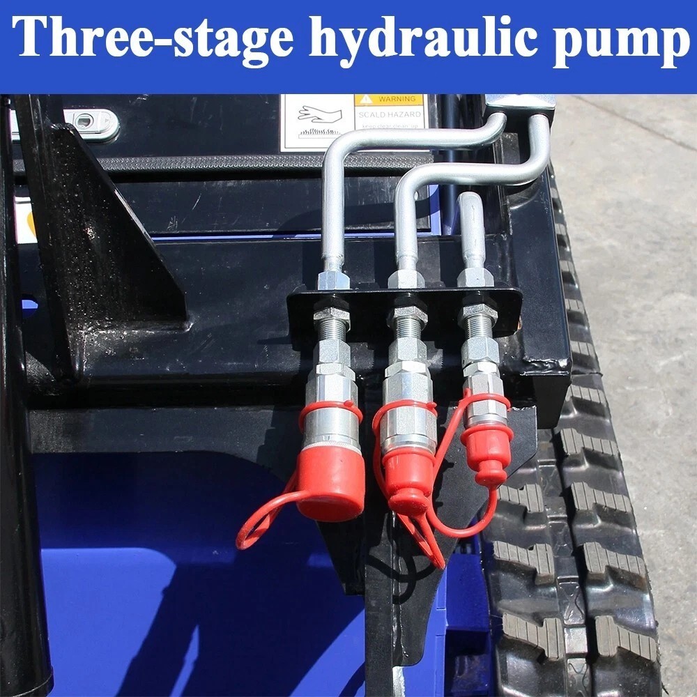 Mini Skid Steer Loader 23HP Tracked Loader 2 cylinder with 2attachment Free Ship