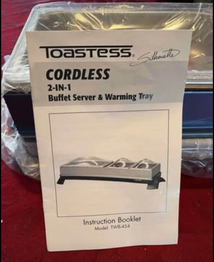 Toastless 2-in-1 Cordless Buffet Warming Tray