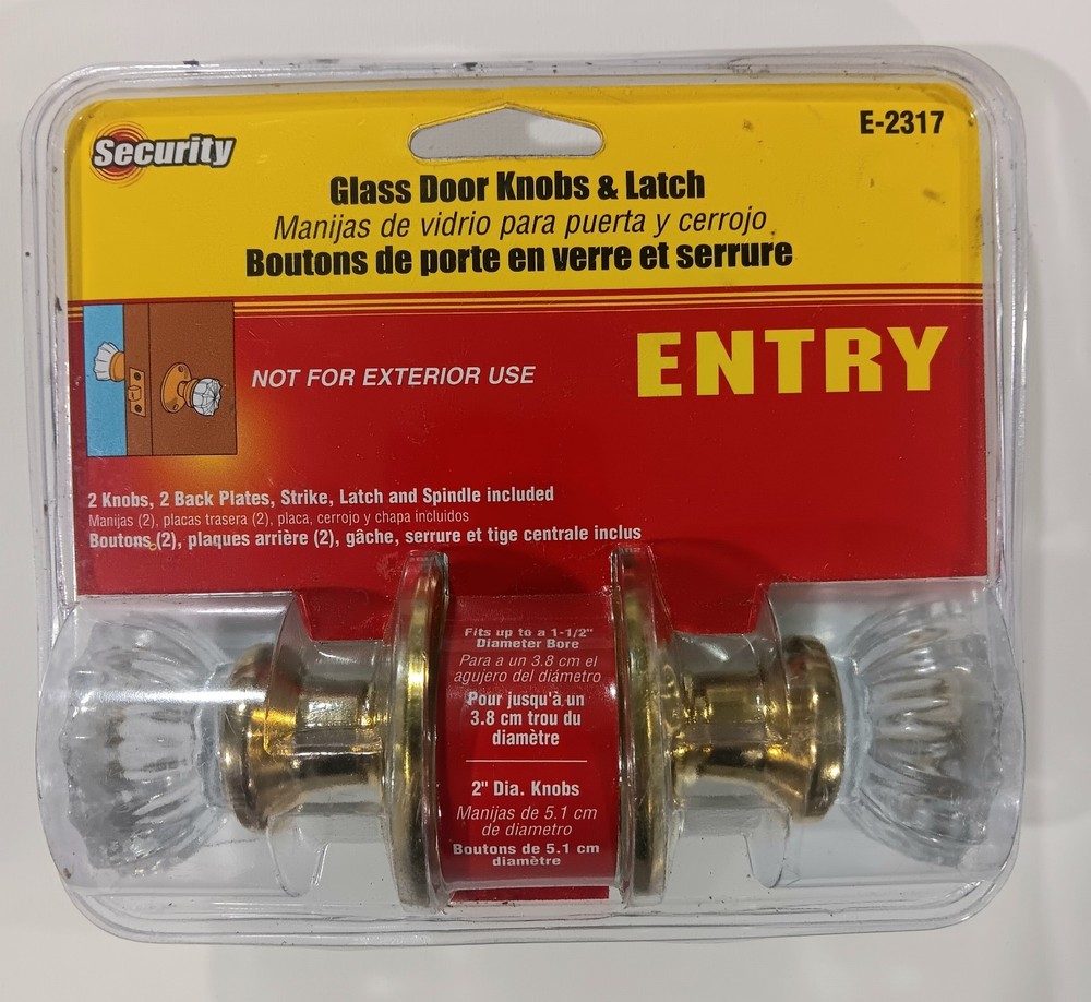 Security Entry Glass Door Knobs and Latch