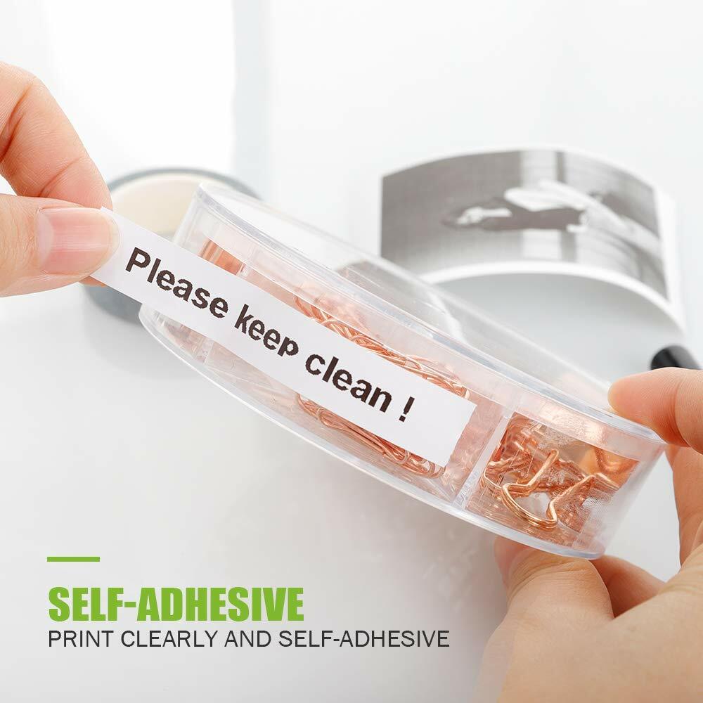 5 Pack Replace DYMO LetraTag Refills 91330 10697 White Paper Label Tape 12mm 4m