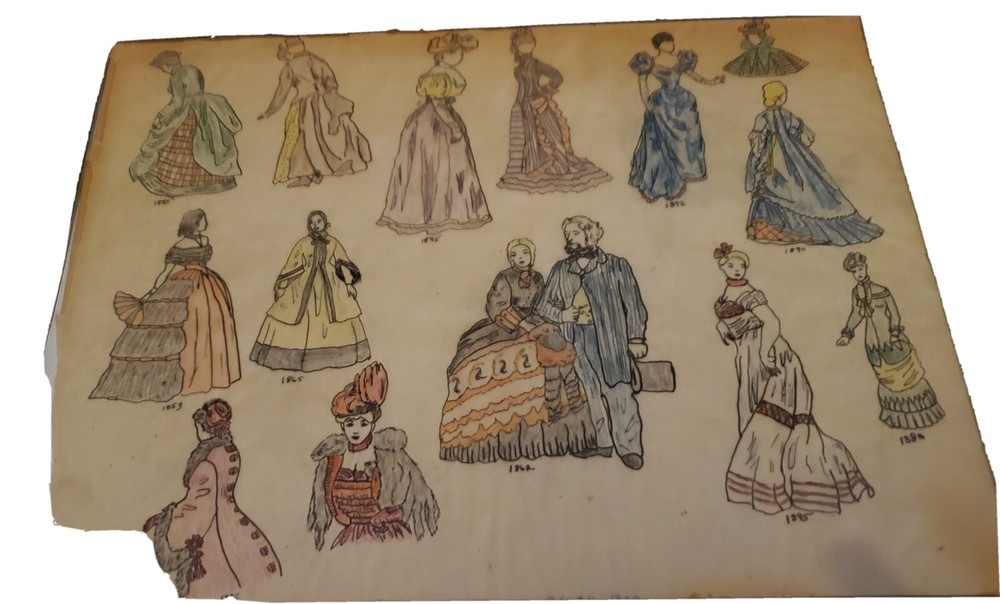 Antique Hand Drawn Character Studies