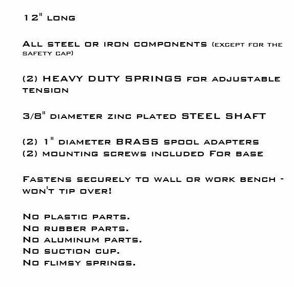 LS-12B Linespooler / 12" Fishing Reel Line Spooler /Line Winder/Spooling Station