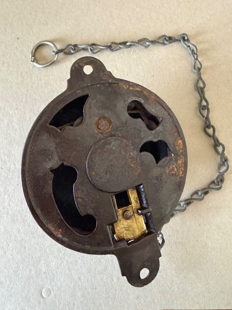 Antique Victorian pull chain brass door bell