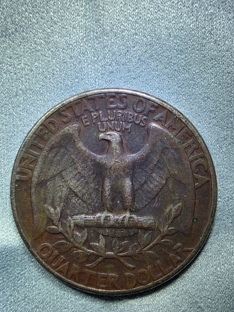 Rare 1965 Quarter No Mint Mark (MINT ERROR) Improperly Annealed black cladding