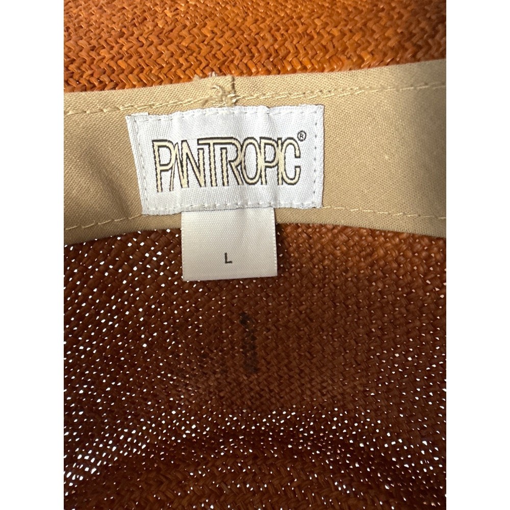 Pantropic Woven Brown Summer Hat Size Large
