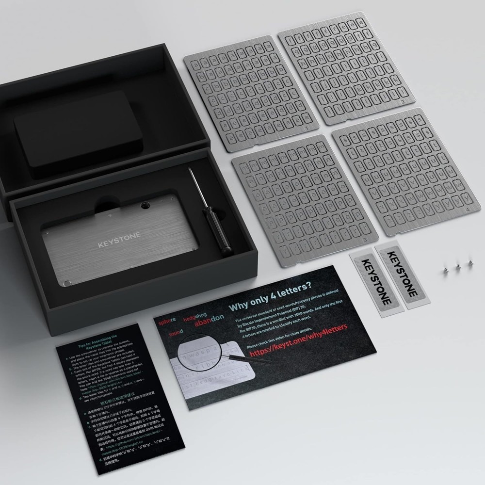 Indestructible Crypto Seed Storage Wallet - 24 Words Backup & Fireproof Design