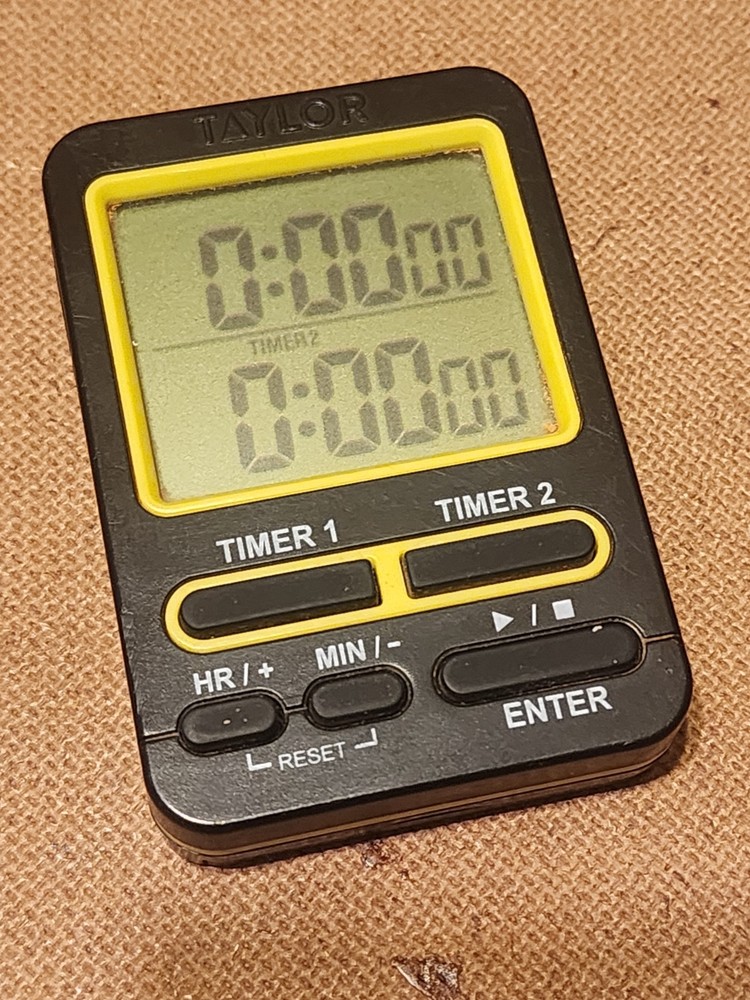 Taylor 5880 Dual Event Digital Timer with Clock -Cooking Kitchen Timer Free Ship
