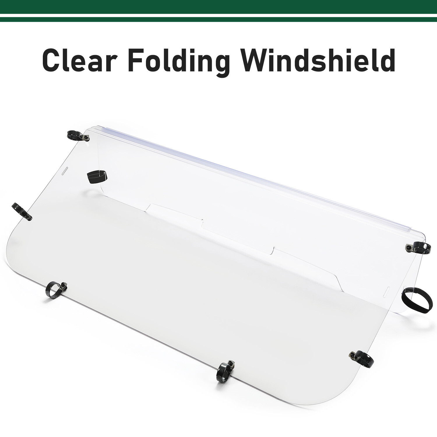Front Clear Fold Full Windshield For 2001-2008 Kawasaki Mule 3000 & 3010