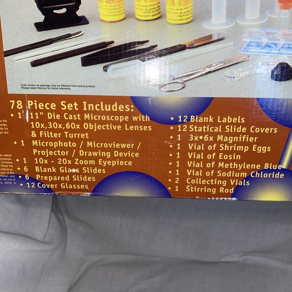 Science tech deluxe microscope 78 Pc Set Inbox Never Opened