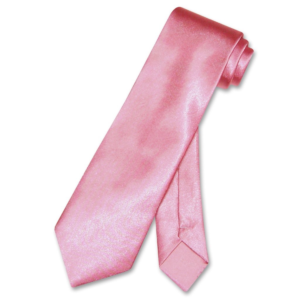 Boys NeckTie Solid DUST CORAL PINK Color Youth Neck Tie