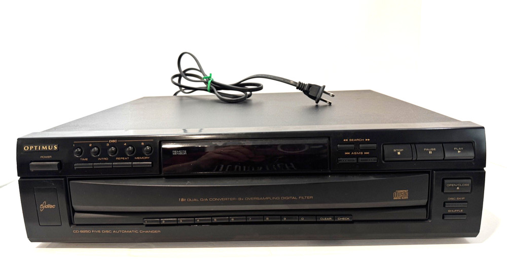 Optimus CD-8250 Five Disc Changer CD player - Tested / Working