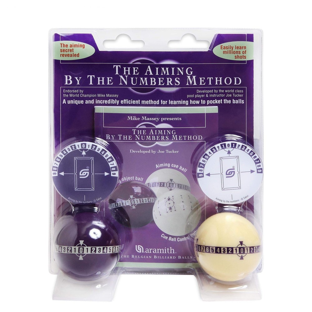 Genuine Training by The Numbers Learning/Aiming Pool/Billiards Ball Set