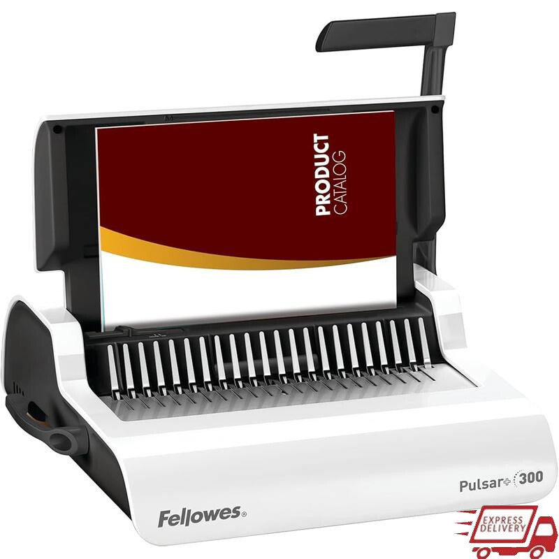 Binding Machine Comb Manual Punch 300 Sheets Edge Guide Storage Accurate Durable