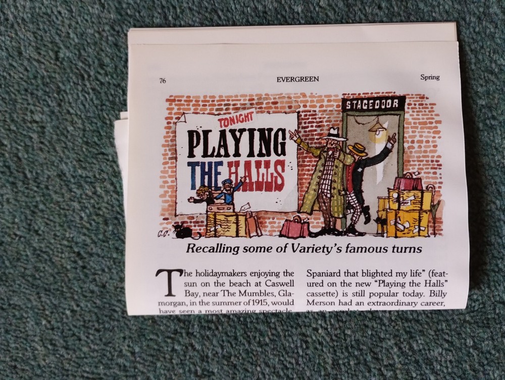 Sk13 Ephemera 1992 Article Billy Merson