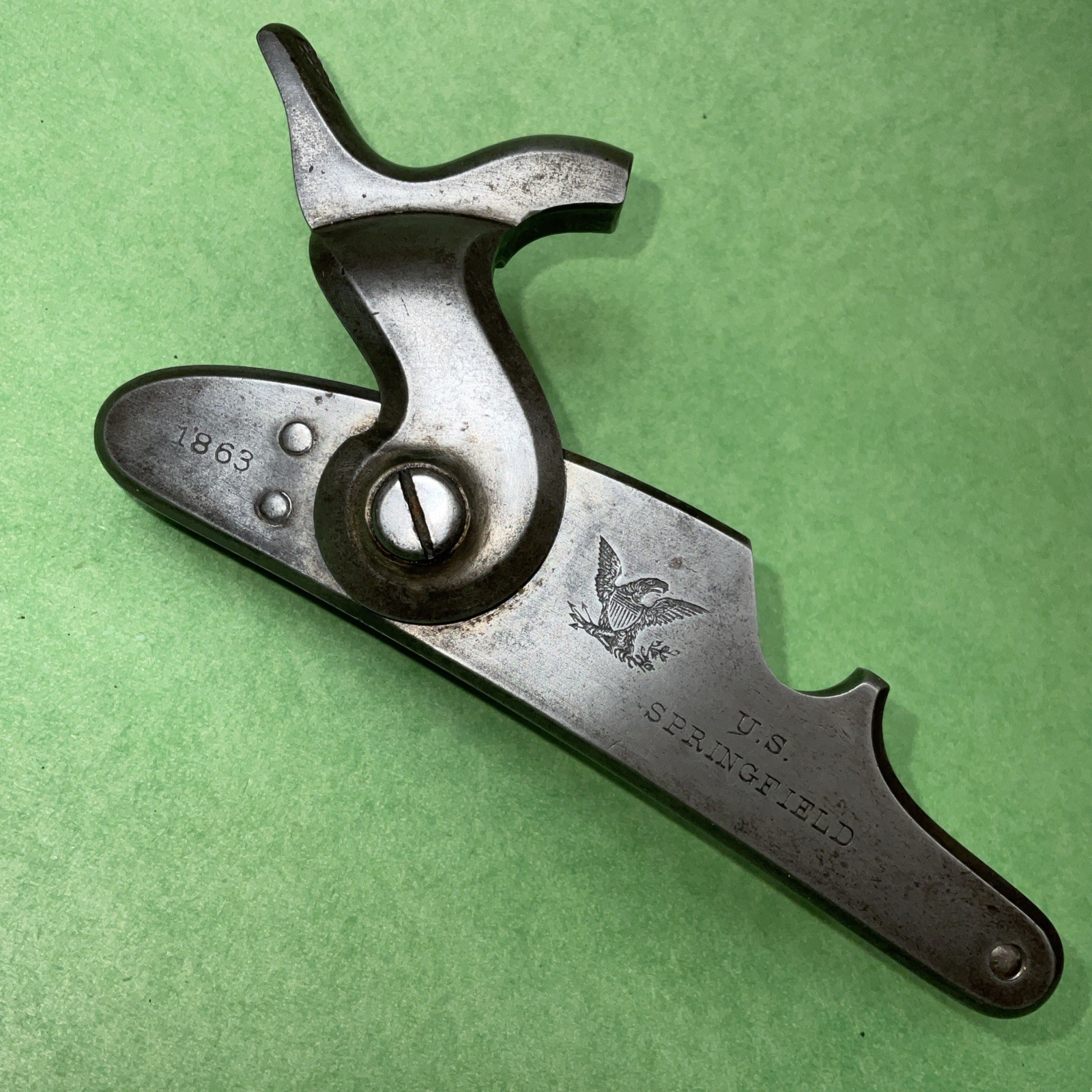 US Springfield Trapdoor Early Lock 50-70 Models 1868-69-1870 w/ Both Lock Screws