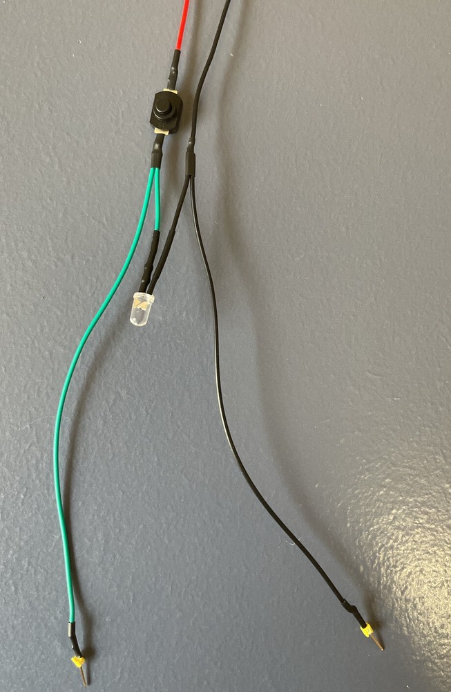 9 Volt Battery Snap Connector with On/Off Push-Button Switch & LED