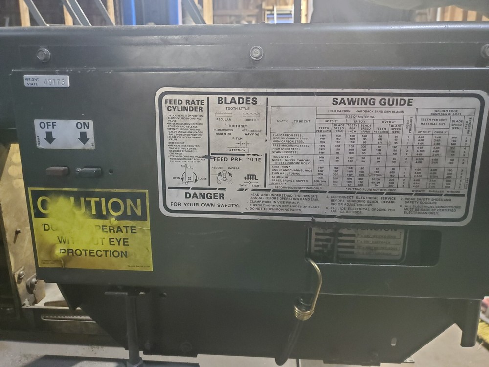 metal cutting bandsaw used