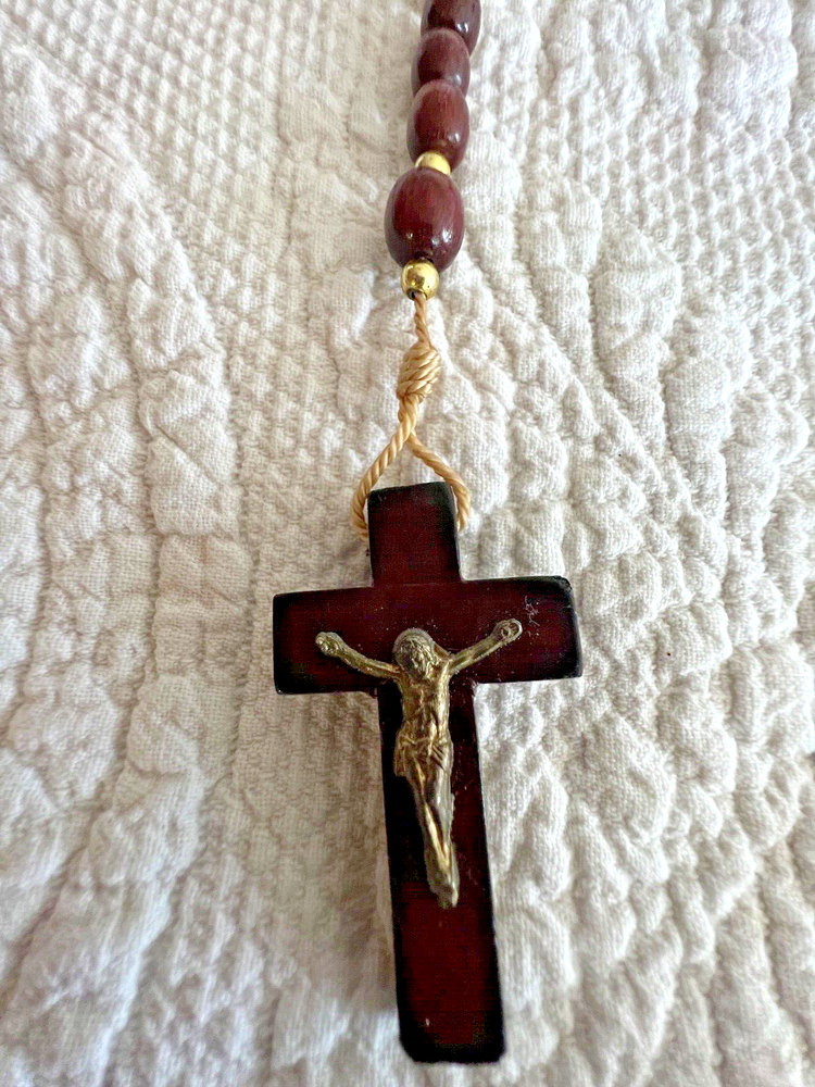 Salavadorian Wood Bead Rosary