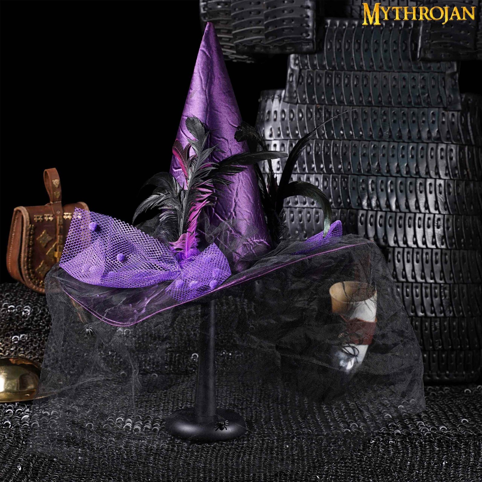 Medieval Helmet Stand Wooden Display Armor Holder Viking Knight Headwear Black