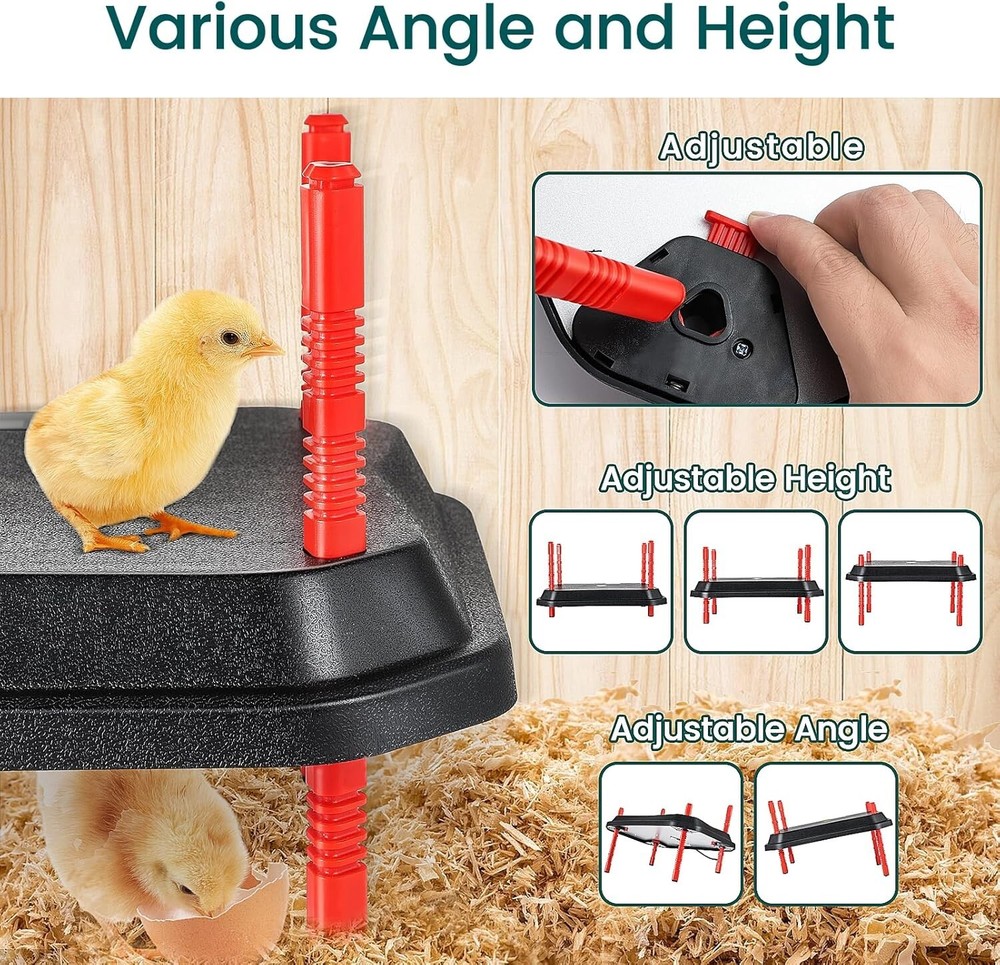 SMART BROODER HEATING PLATE, 30x40cm 50W Chick Heating Plate for 30 Chicks, Larg