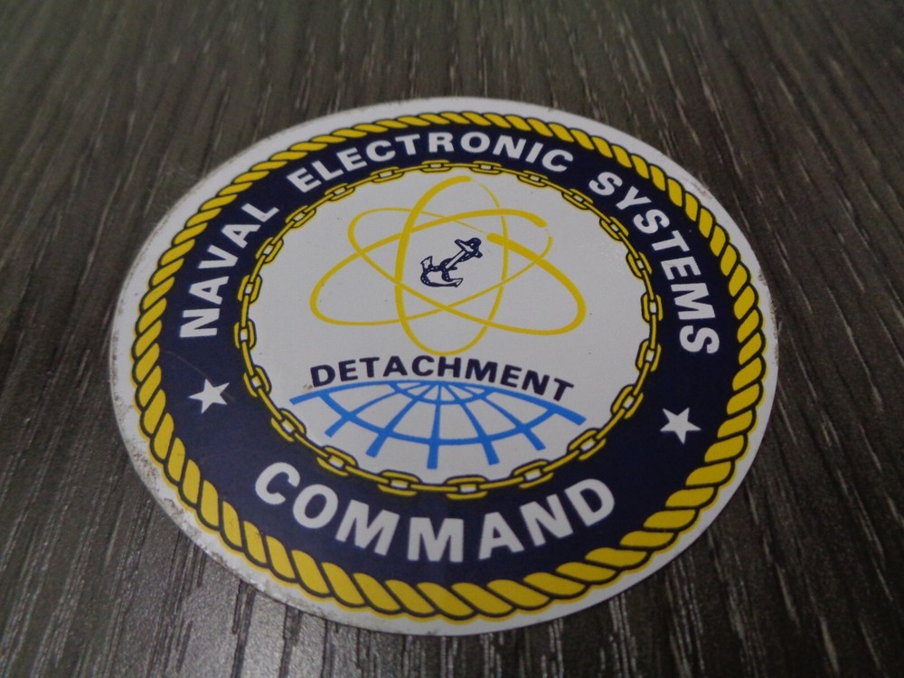 US NAVY STICKER / DECAL NAVAL ELECTRONIC SYSTEMS COMMAND DETACHMENT