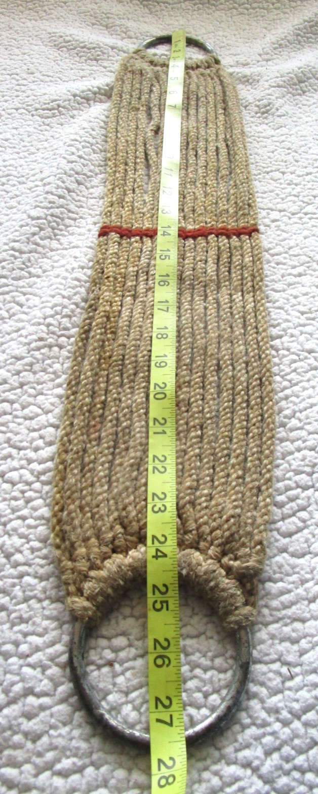 3 WESTERN ROPE CINCHES WHITE, GREEN AND BROWN 29 29 27.5''