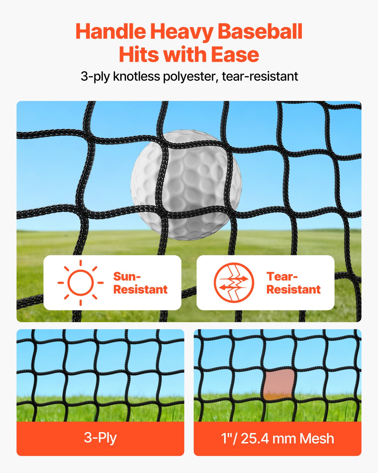 VEVOR Golf Batting Cage 10 x 10 x 10FT Golf Cage for Indoor Outdoor Backyard