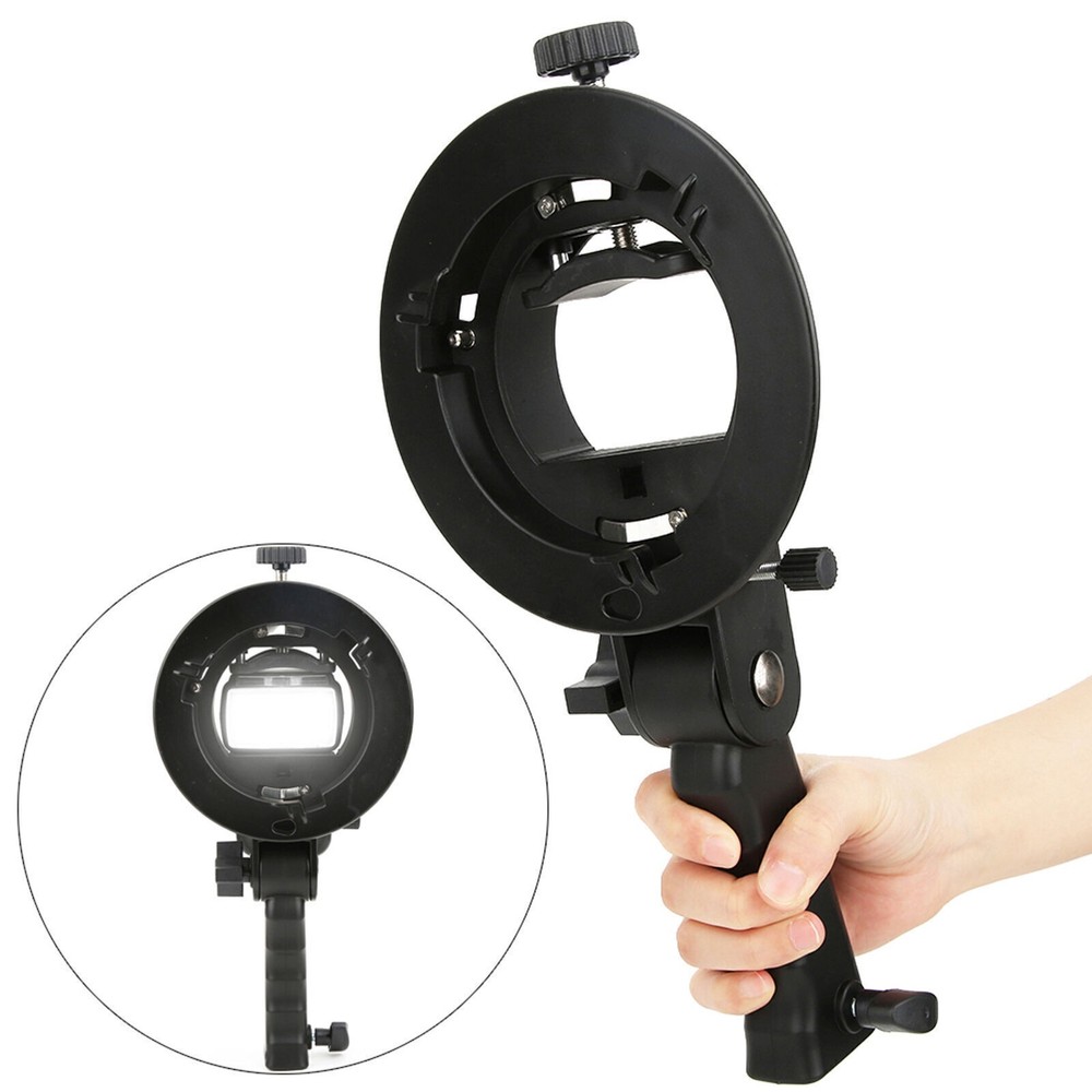 Handheld Hand Grip S Shape Bracket Accessory for Bowens Mount Camera Top