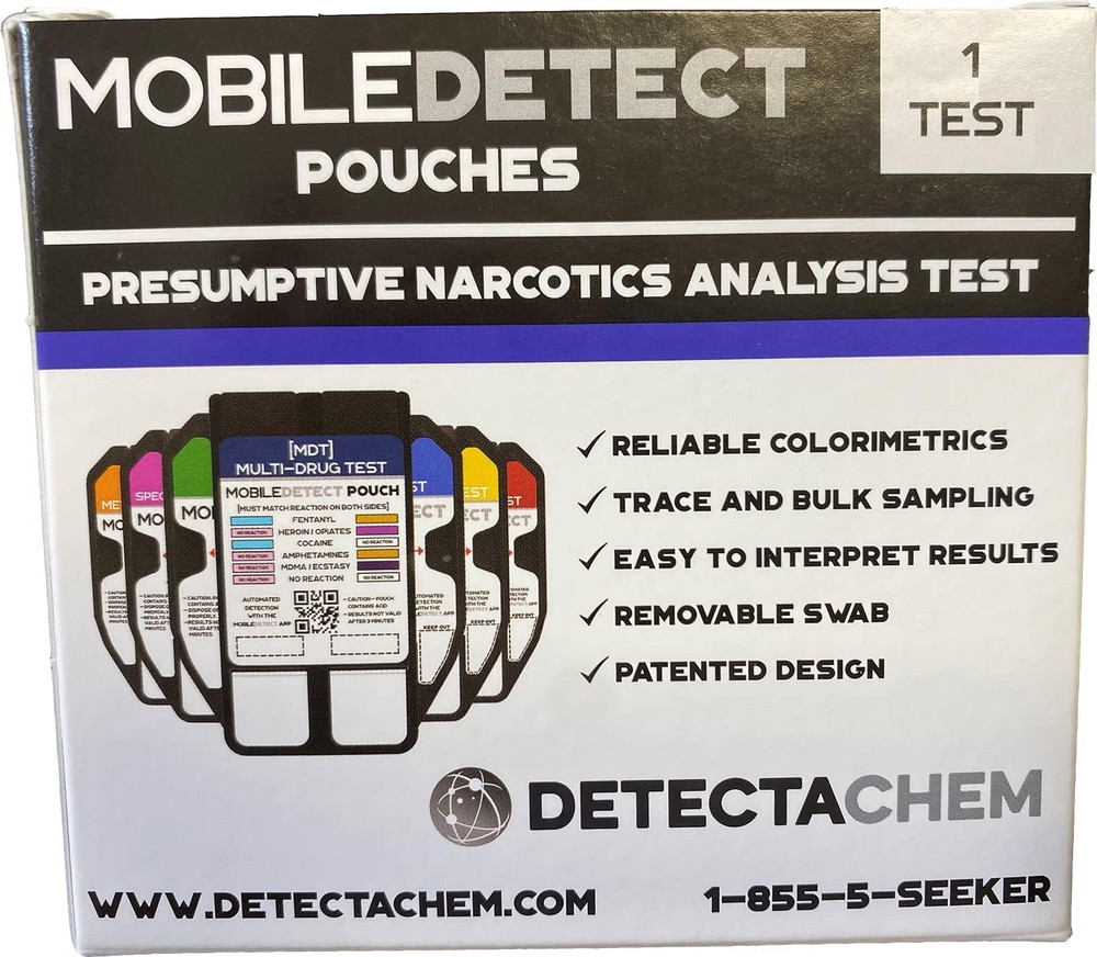 MobileDetect Pouch Residue Detection Multi-Drug Test Kit - Rapid Surface...