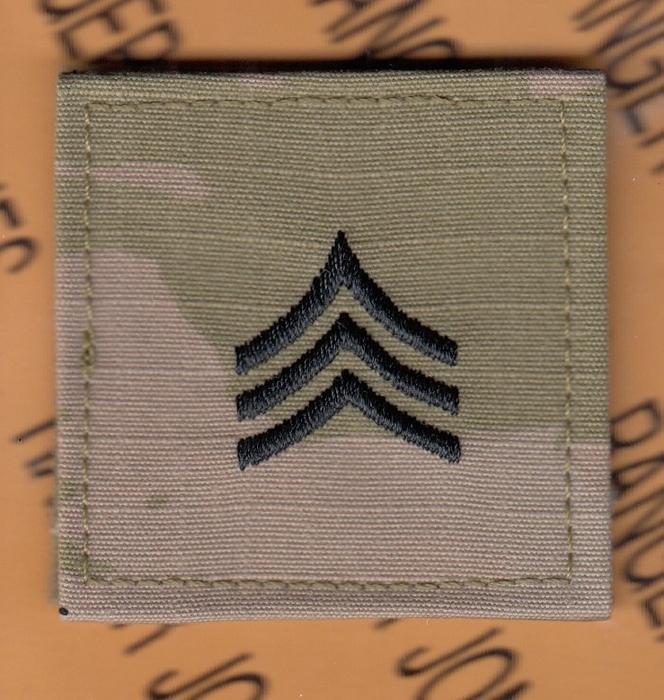 US ARMY E-5 Sergeant SGT Enlisted OCP rank ~2" chest patch single