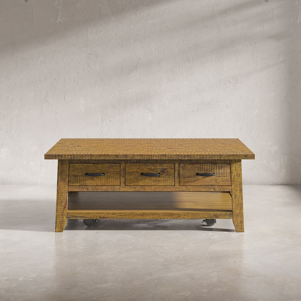 Rustic Farmhouse Solid Wood 50" Coffee Table