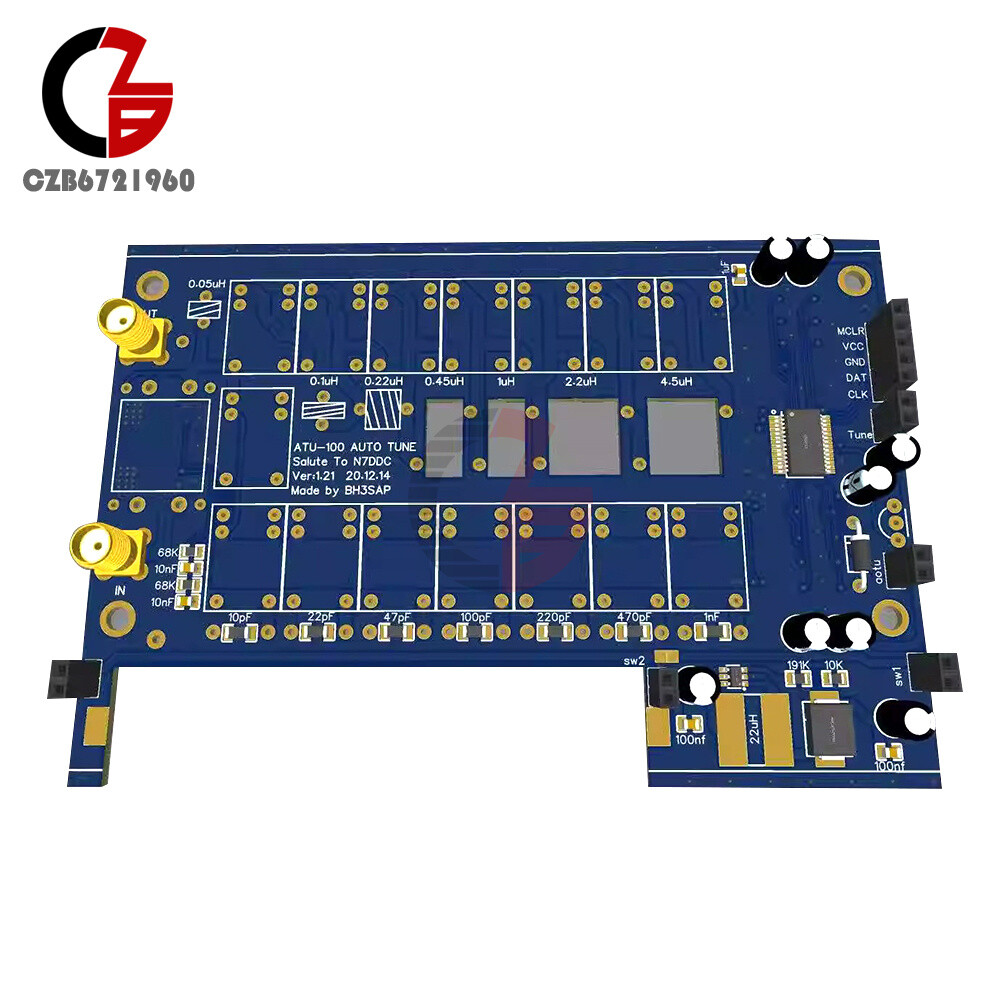 Auto Antenna Tuner 100W 1.8-50MHz 0.96''/0.91" OLED Display ATU-100 with Shell