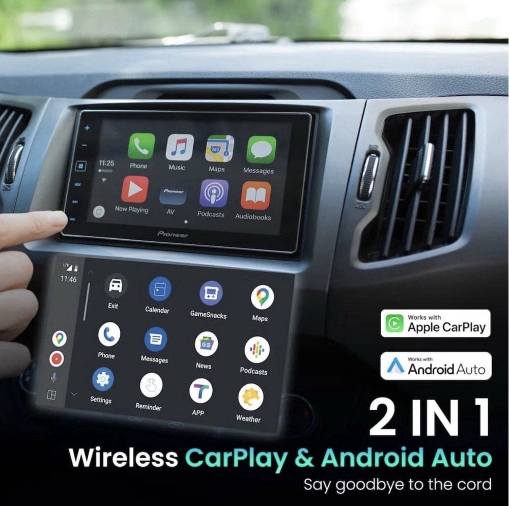 Rexing CPW-42 Wireless CarPlay & Android Auto Adapter USB Plug & Play Dongle