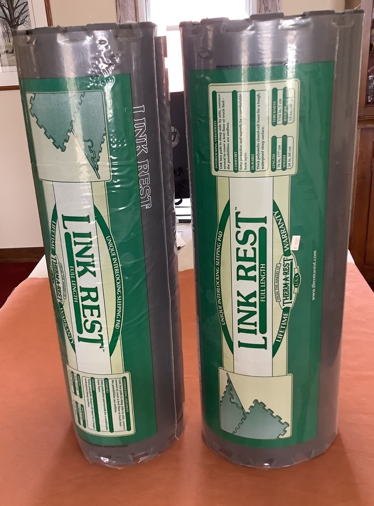 Two (2) Link Rest Interlocking Sleeping Pads Full Length Pre Owned Not Used
