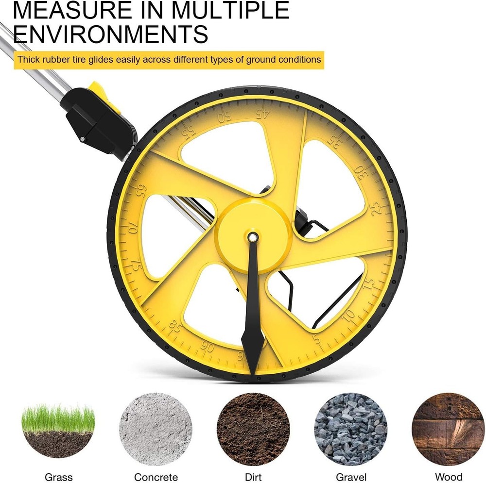 Mechanical Measuring Wheel - Double Collapsible, Easy Reset, Includes Carry Bag
