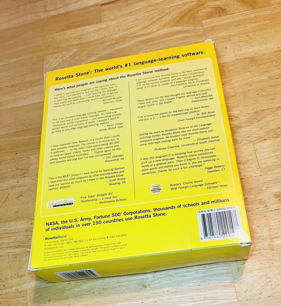 RosettaStone Spanish Version 3 Espanol Levels 1-3 Language Learning Tool