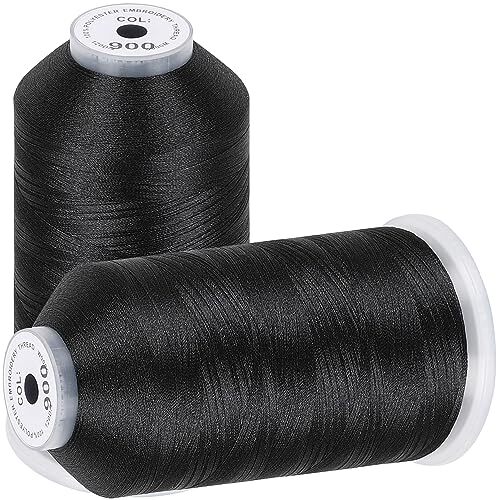 2 Pack Polyester Huge Spools Threads for Embroidery Machines Sewing