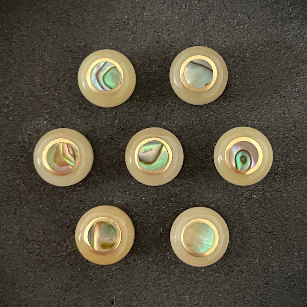 60x Guitar Pin Unbleached Bone Abalone shell Dot Luthier Bridge Nut Saddle H03