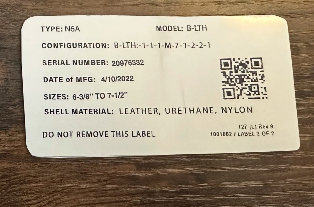 Cairns Fire Helmet Replacement Labels (non Certified)